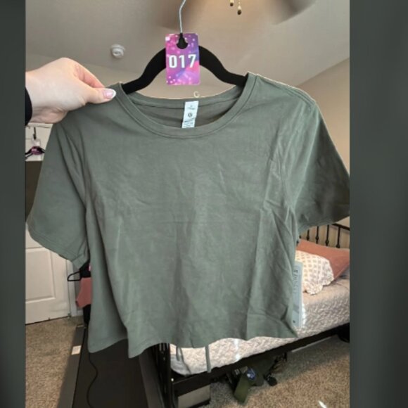 Tie-Hem Heavyweight Cotton T-Shirt - Picture 3 of 5